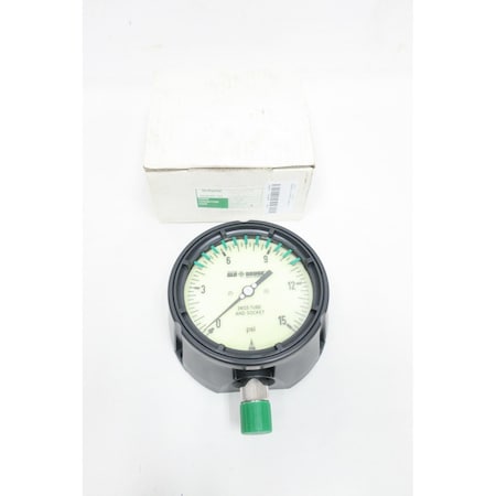 4-1/2In 1/2In 0-15Psi Npt Pressure Gauge